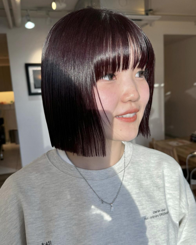 -顎ラインぷつっとボブ-