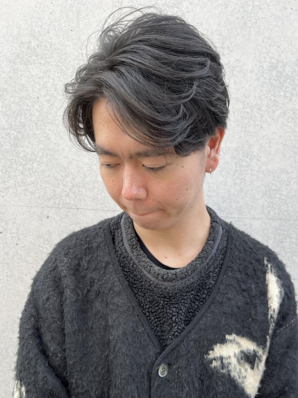 “メンズセンターパート”