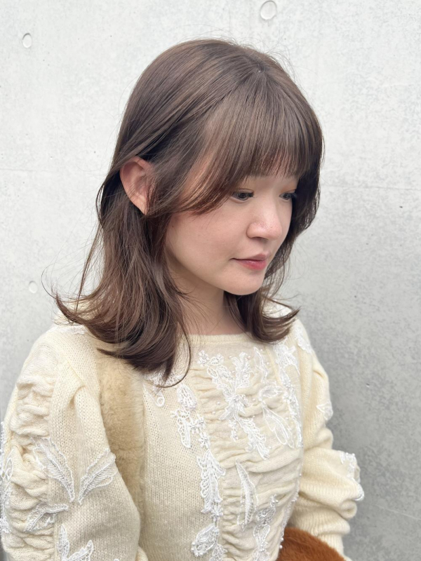 “マロンベージュ外ハネミディアム”【若月情】