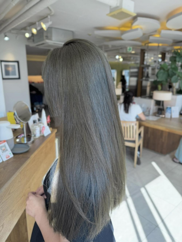 透け感カラー『ミントグレージュ』【a o i】