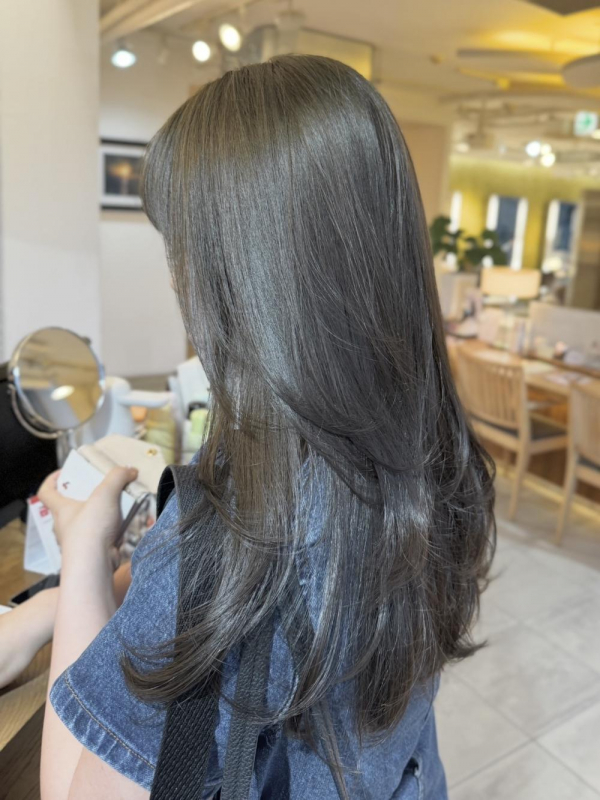 透け感カラー『ミントグレージュ』【a o i】