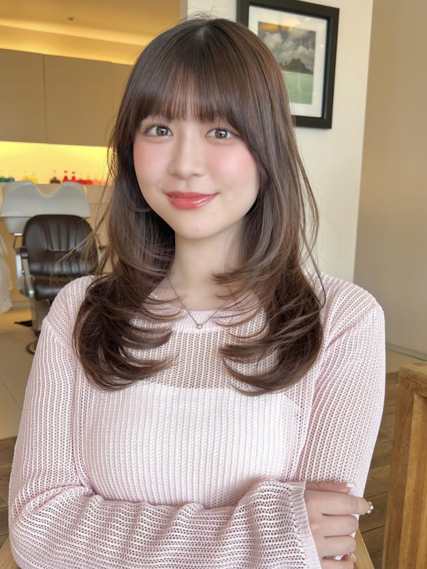 ピンクブラウンミディアムレイヤー【Ayumi】