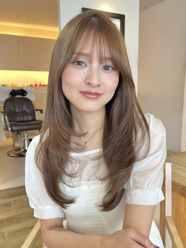 ブリーチなしヘーゼルベージュレイヤー【Ayumi】