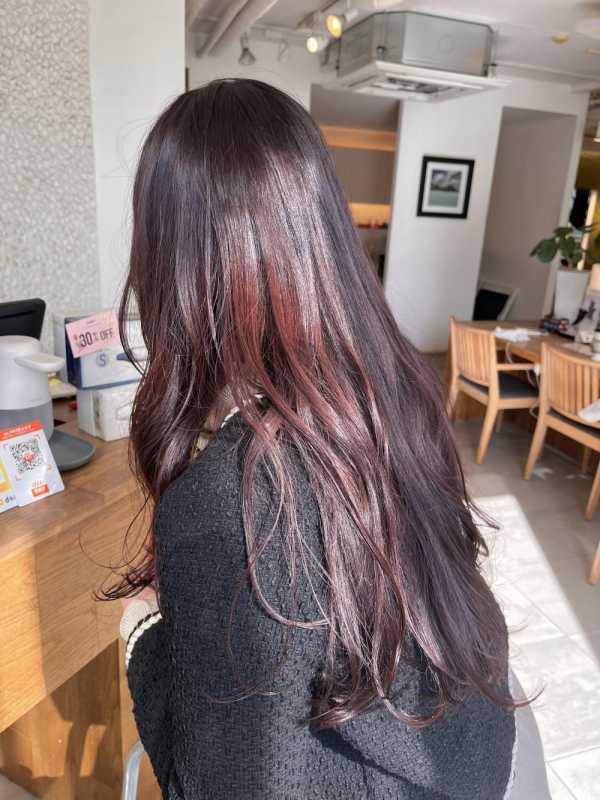 春カラー“カシスレッド”【若月情】