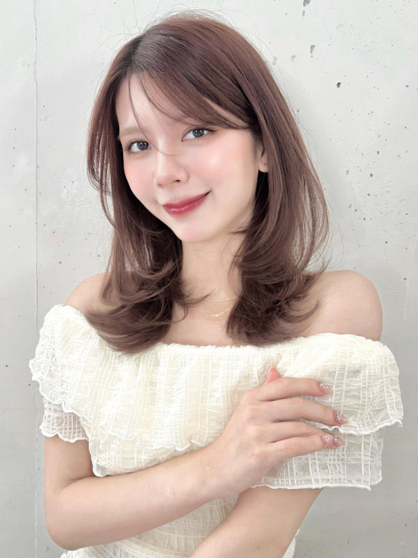 外ハネレイヤーブラウンベージュ【Ayumi】