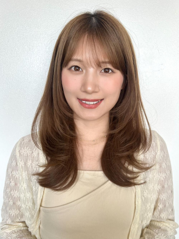 レイヤーカットシフォンベージュカラー【Ayumi】