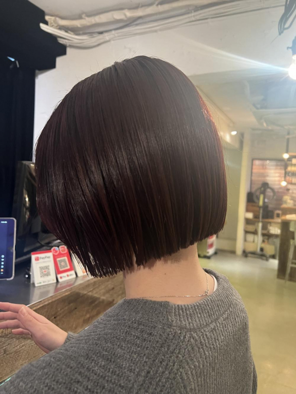 すみぞの:)ぱつっとミニボブ