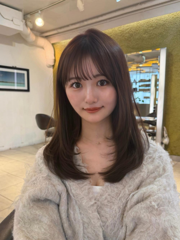 ワンカールで決まる♪モカブラウンカラー