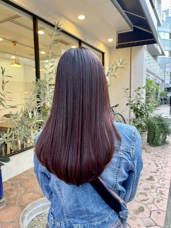 たかはしブログ　ブリーチなしのレッドブラウン