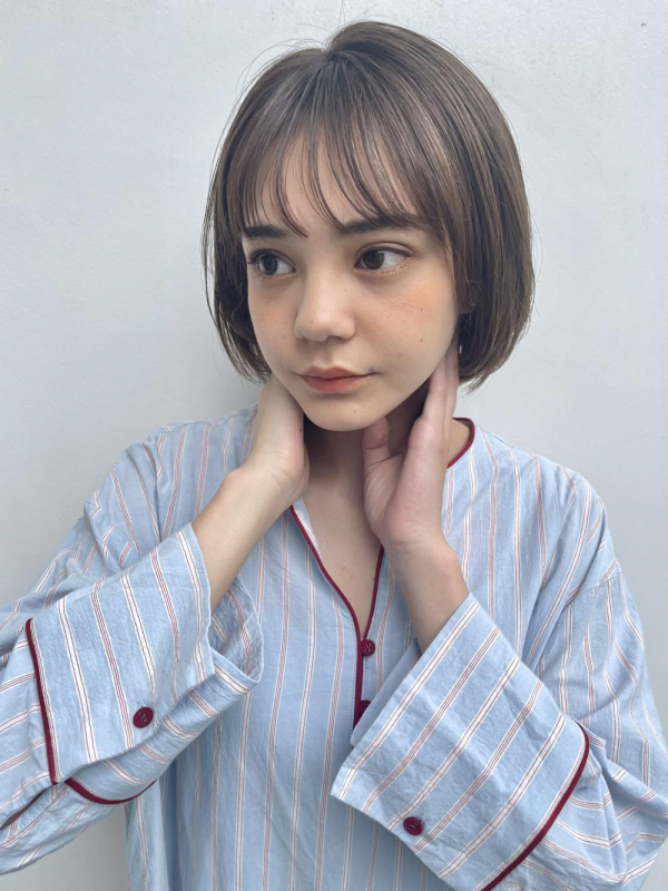 大人ボブ×シースルーバング