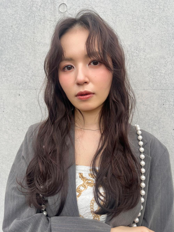 簡単スタイリングウェーブヘア小顔ヘア