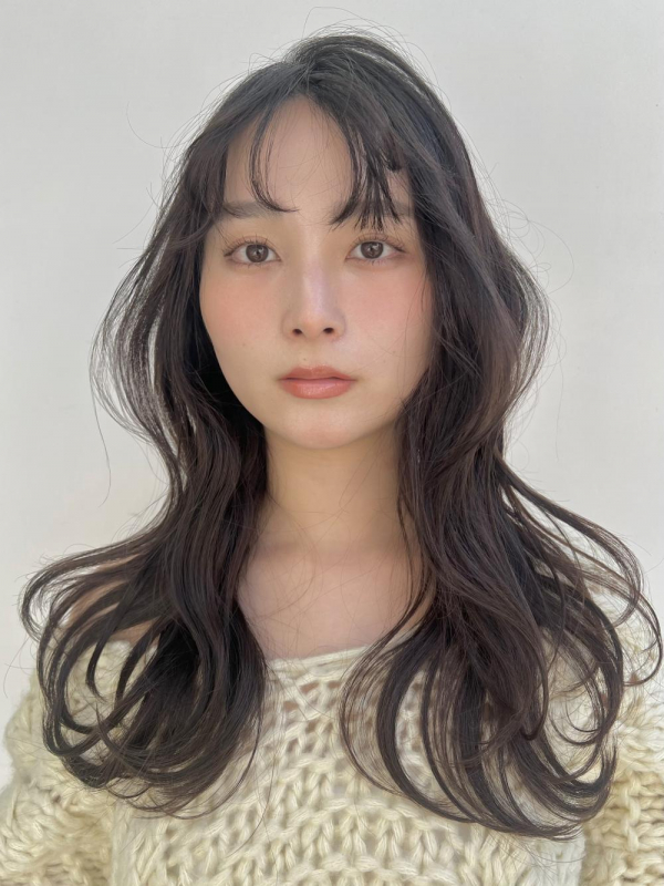 簡単スタイリングウェーブヘア小顔ヘア