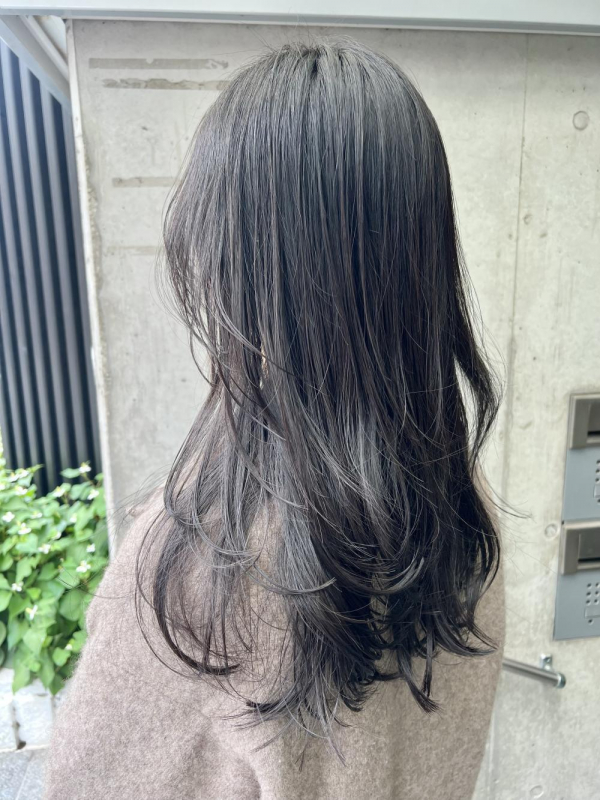 ワンカールレイヤーミルクティーベージュ透明感カラー