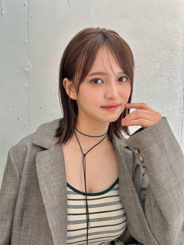 簡単スタイリングブリーチなしカラー切りっぱなしボブ