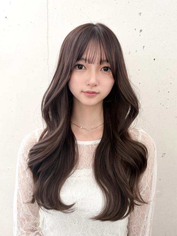 シースルーバング/モカブランカラー